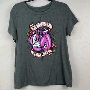 torrid Gray Together We Fight" breast cancer awareness jersey size 00